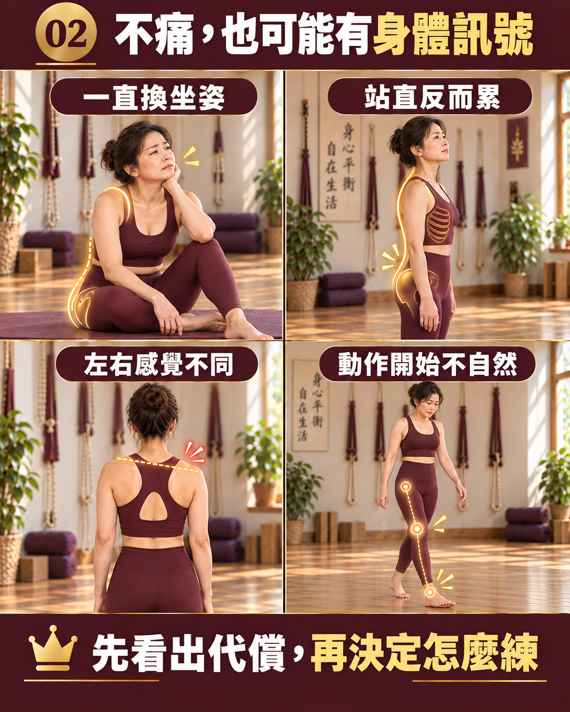 沒有明顯疼痛但身體出現細微代償的日常情境