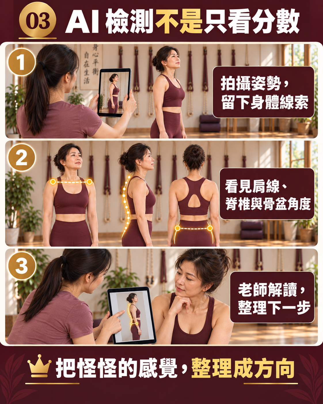 在專業觀察下自然站立,為 AI 體態檢測找出下一步方向